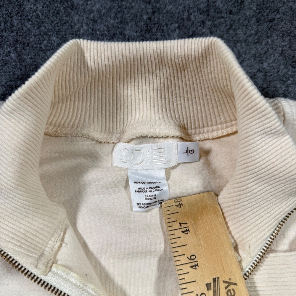 Vintage SDI Riverside Country Club 1/4 Zip Pullover Mens Large Cream - Picture 9 of 9